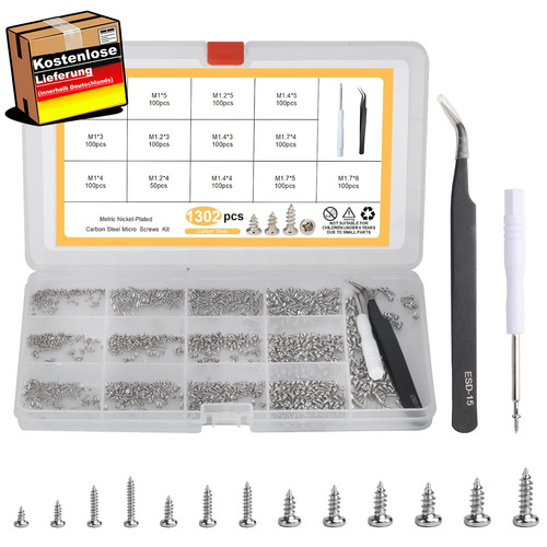 Mini schrauben set 1300 stück - set,
