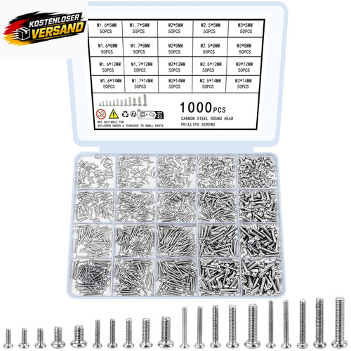 1000 stk kleine schrauben set - stk,
